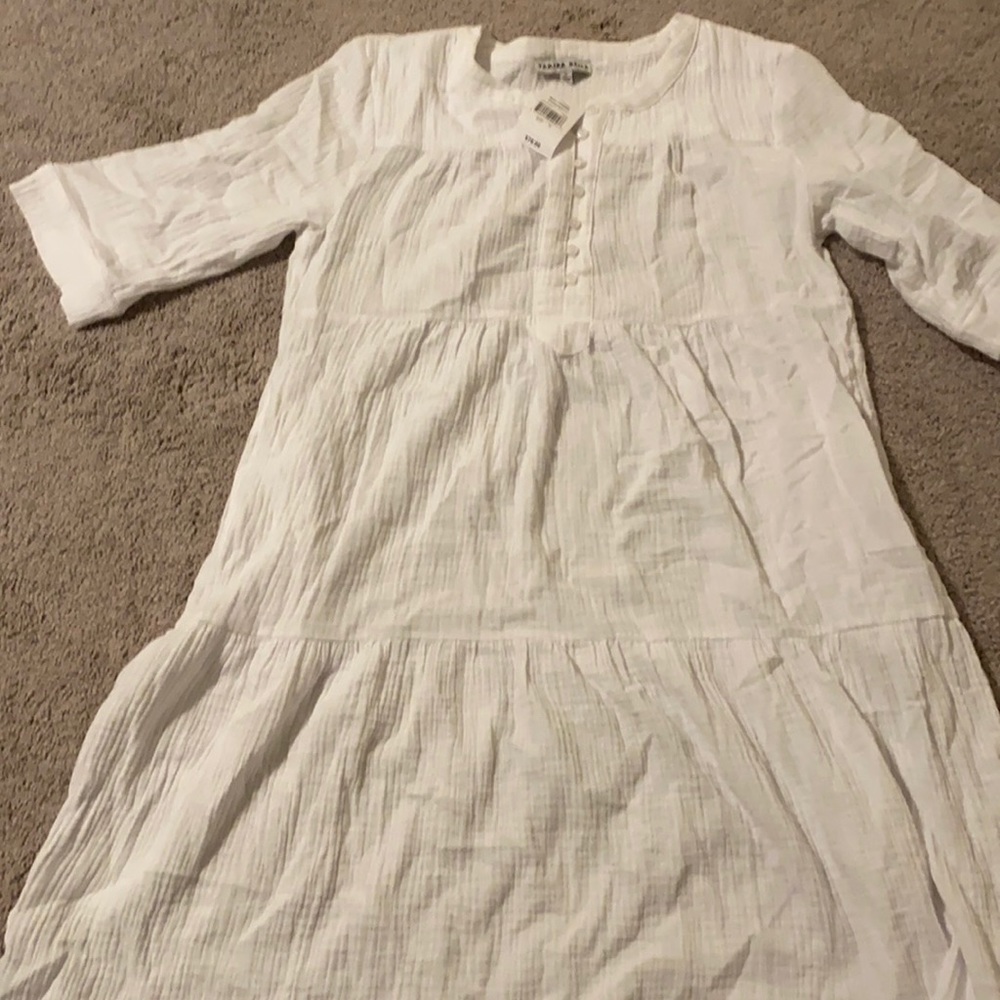 White gauze dress